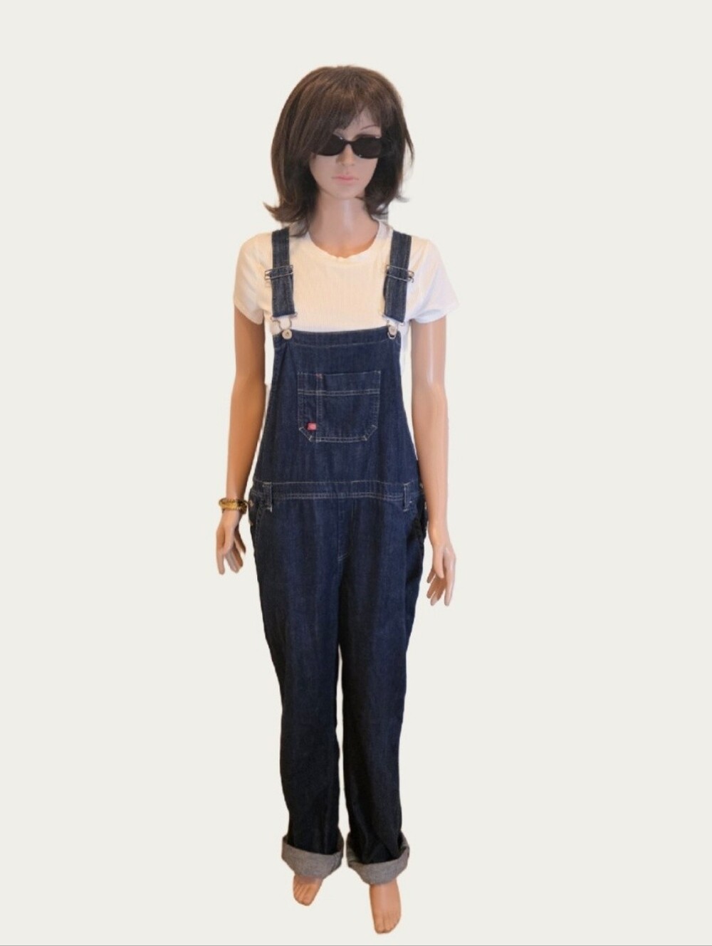 Dickies Dark Blue Denim Overalls Jumpsuit